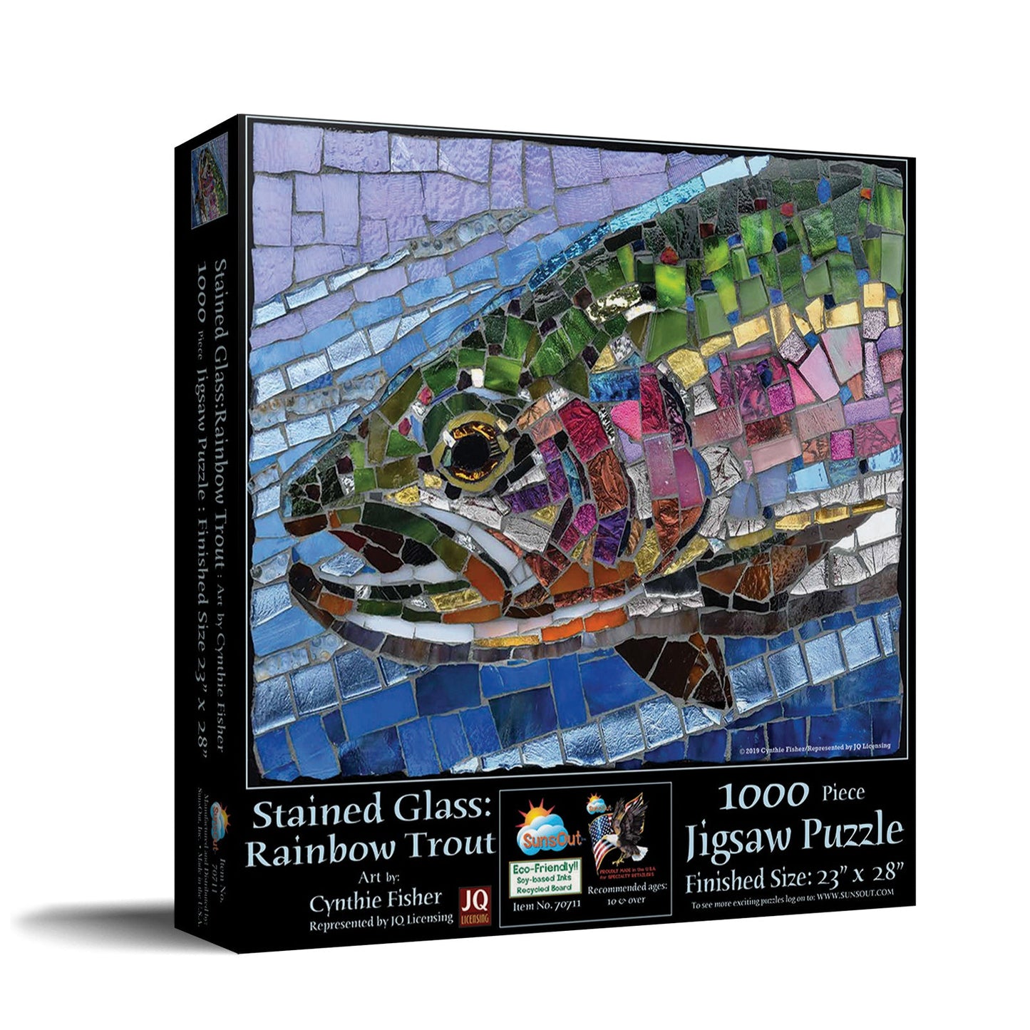 Stained Glass Rainbow Trout 1000 pc Jigsaw Puzzle 70711