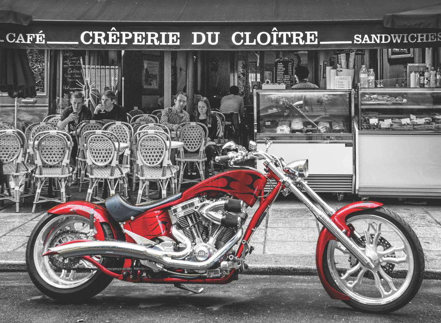 Red Chopper 1000 pc Jigsaw Puzzle 1019