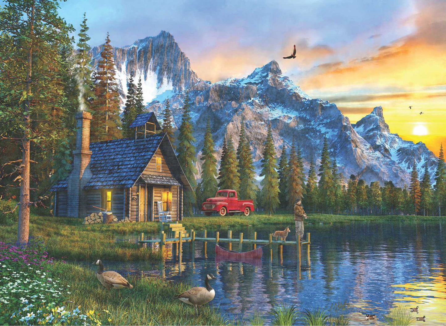 Sunset Cabin 1000 pc Jigsaw Puzzle 1024