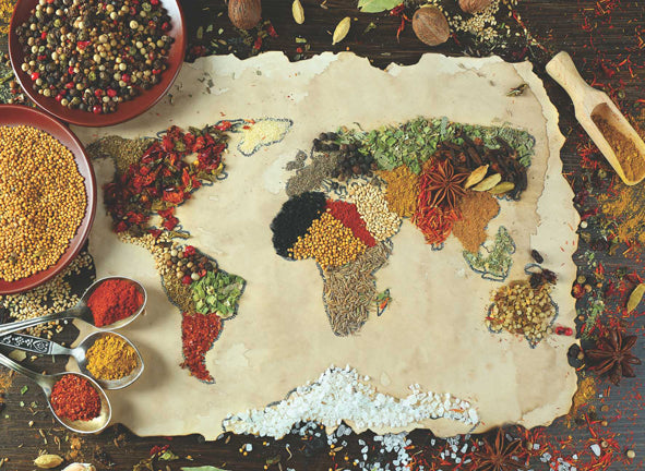 Herbal World Map 1000 pc Jigsaw Puzzle 1045