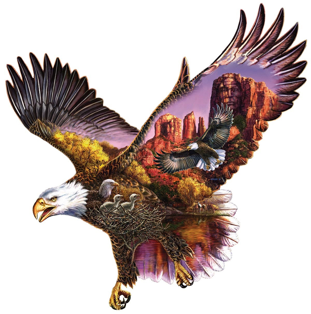Ancient Guardian 1000 pc Special Shape Jigsaw Puzzle 90240