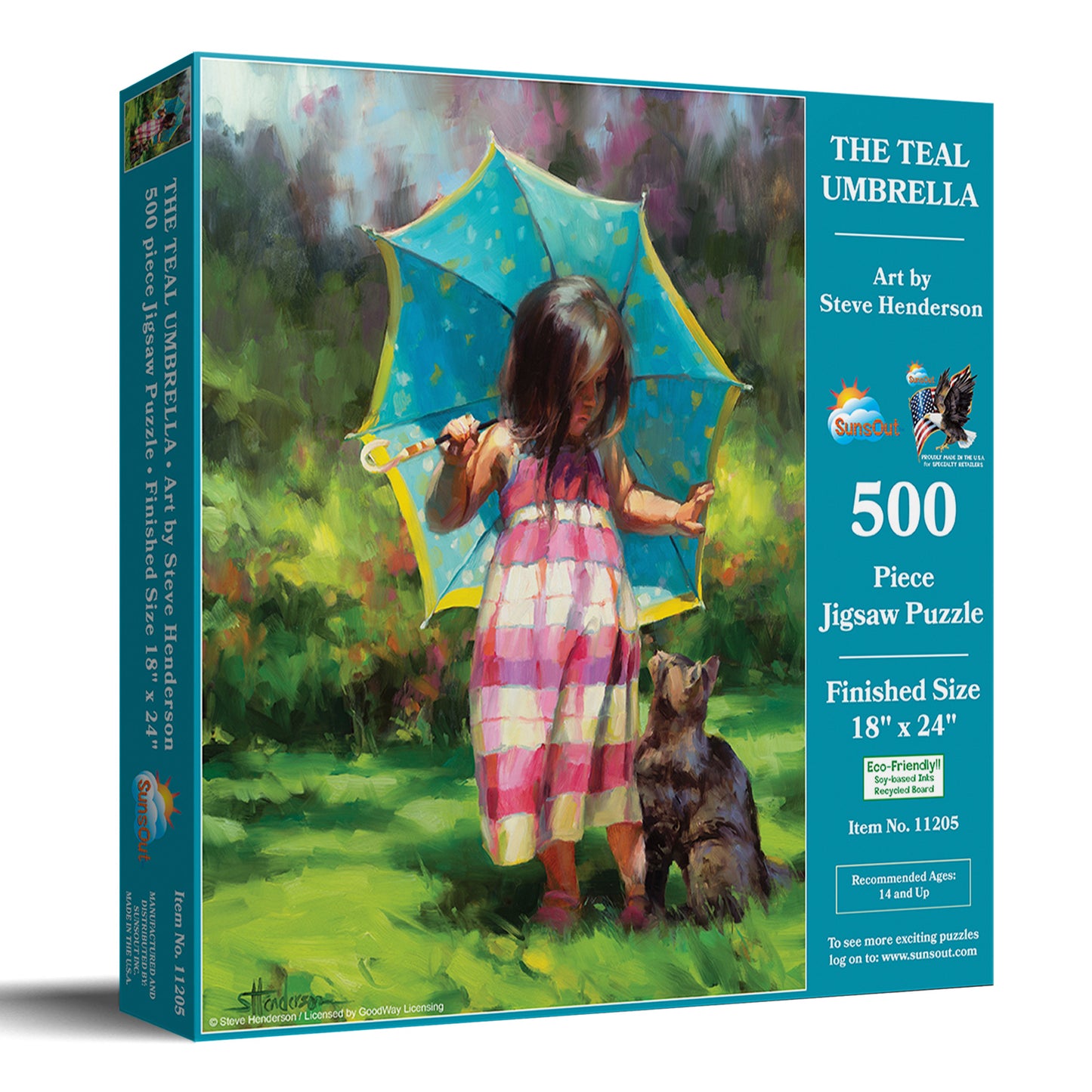 The Teal Umbrella 500 pc Jigsaw Puzzle 11205