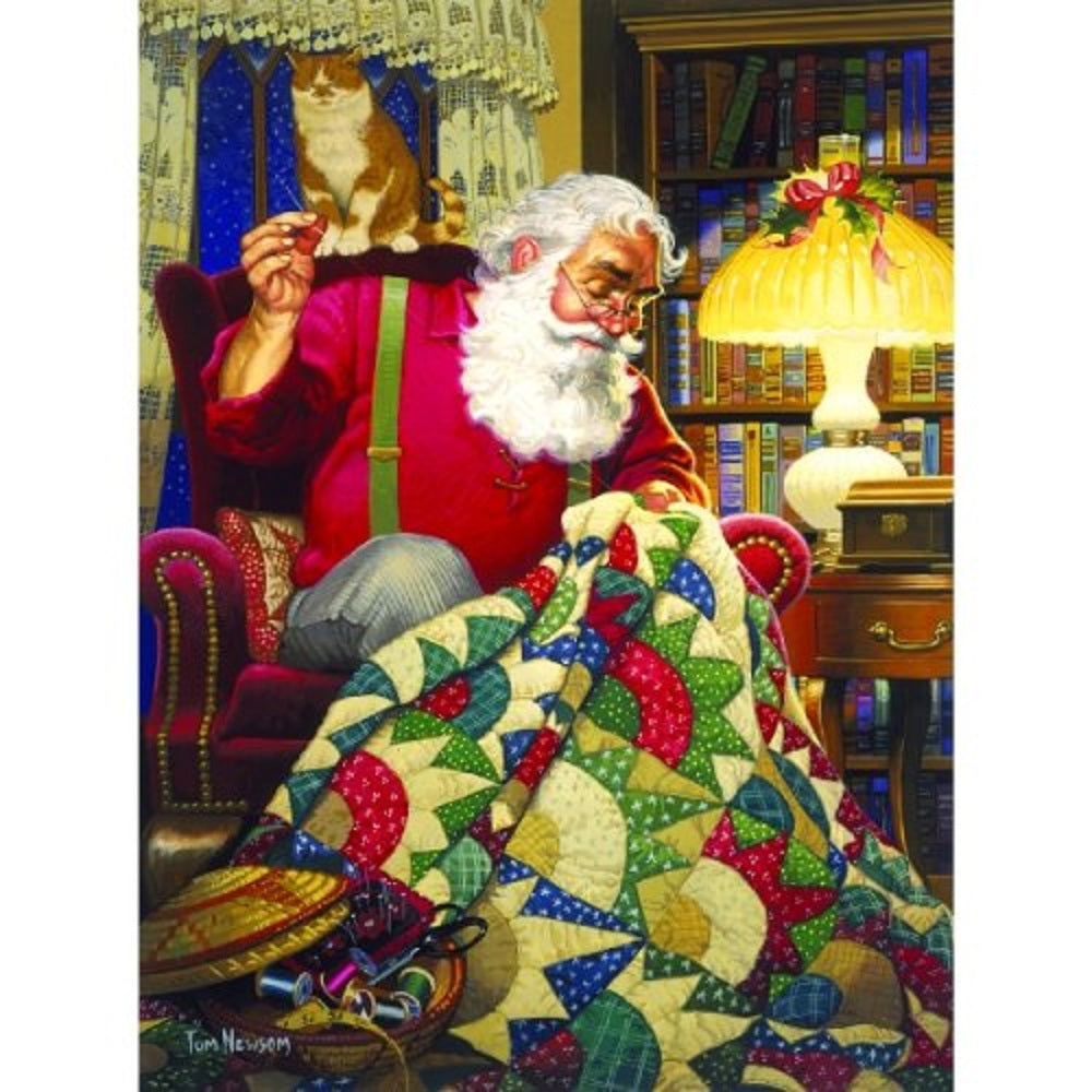 Quilting Santa 1000 pc Jigsaw Puzzle 23328