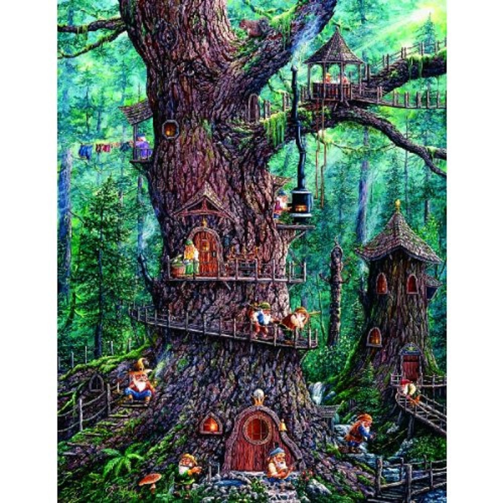 Forest Gnomes 1000 pc Large Pieces Jigsaw Puzzle 36510