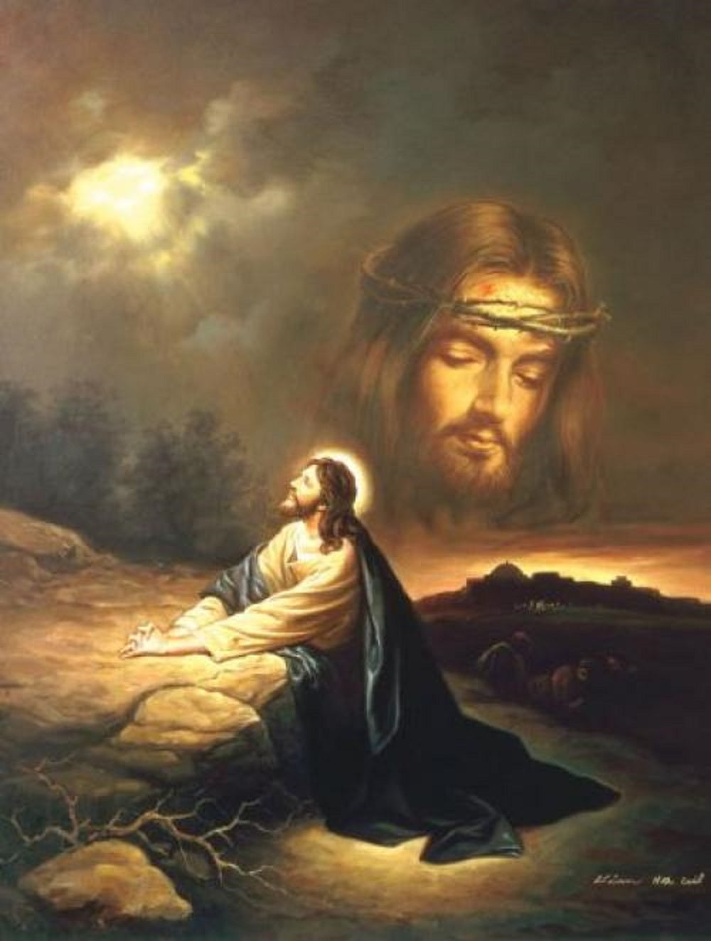 Praying at Gethsemane 500 pc Jigsaw Puzzle 40010