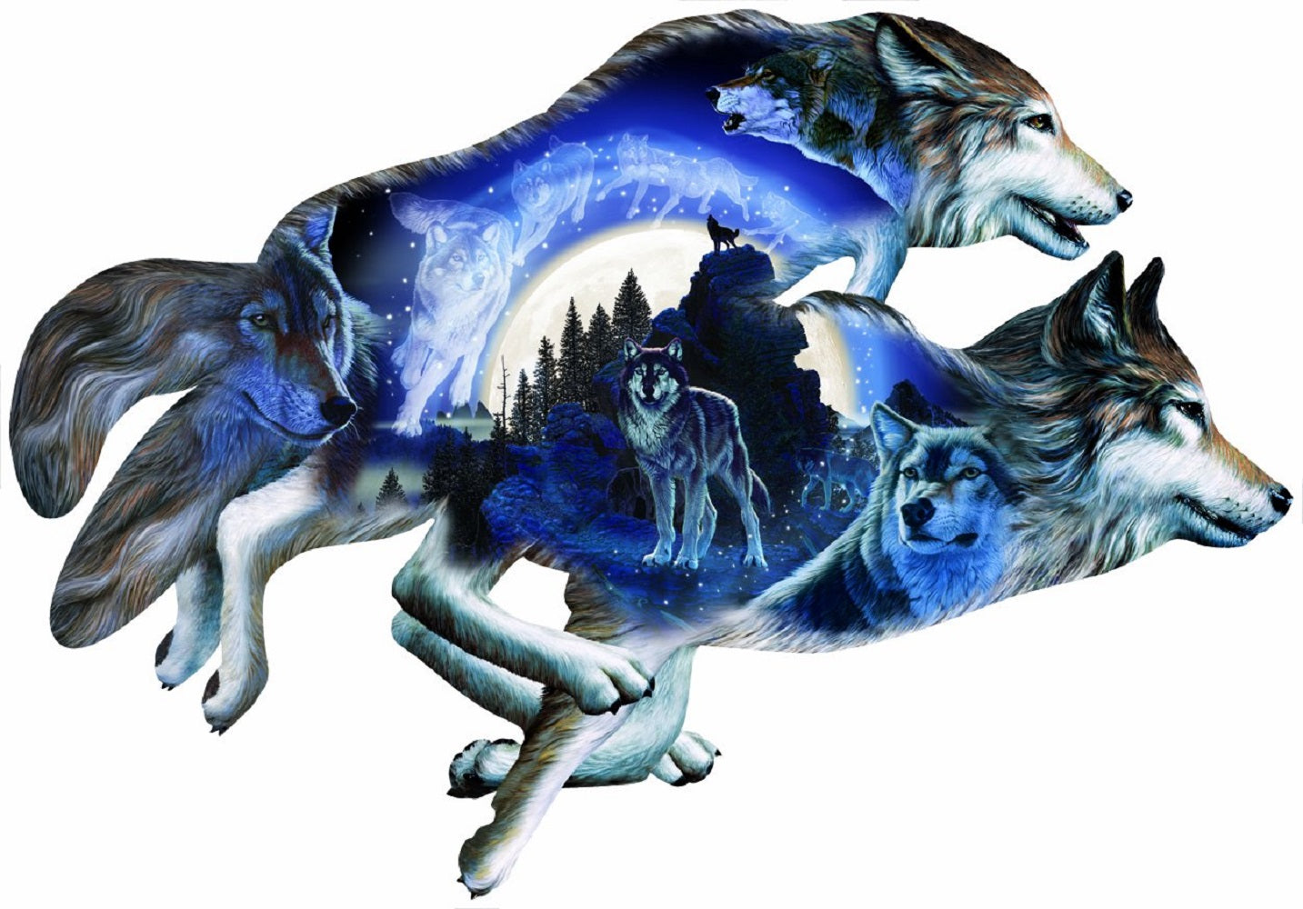 Moonlight Warrior 1000 pc Special Shape Jigsaw Puzzle 95497
