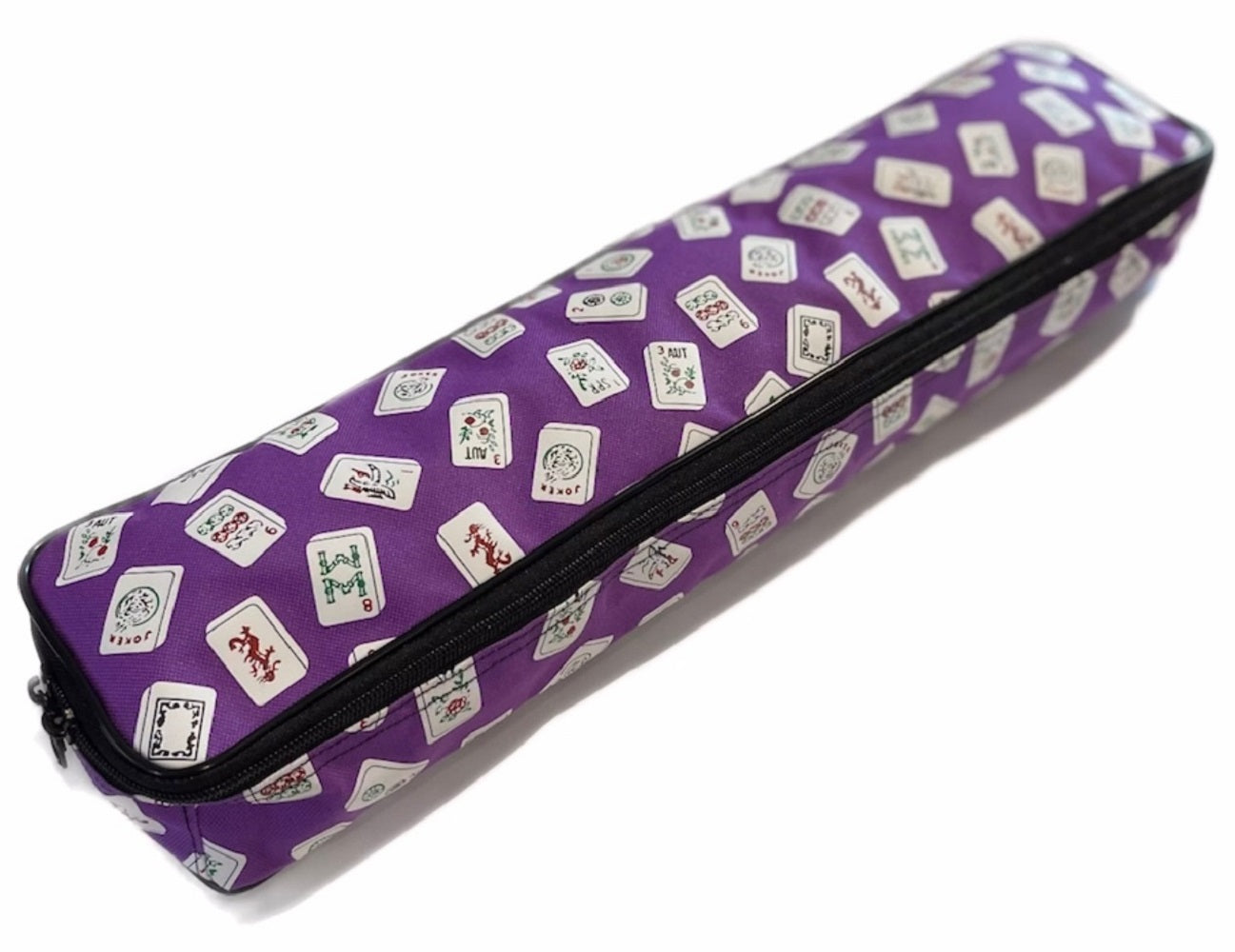 Mah Jongg Purple Color Pattern Multi-purpose Tile/Rack Zippered Case Tile Game 132702