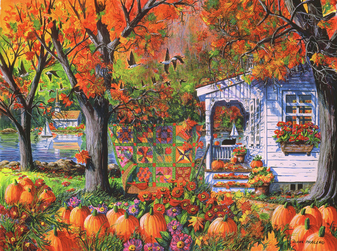 Autumn Patchwork 1000 pc Jigsaw Puzzle 14670
