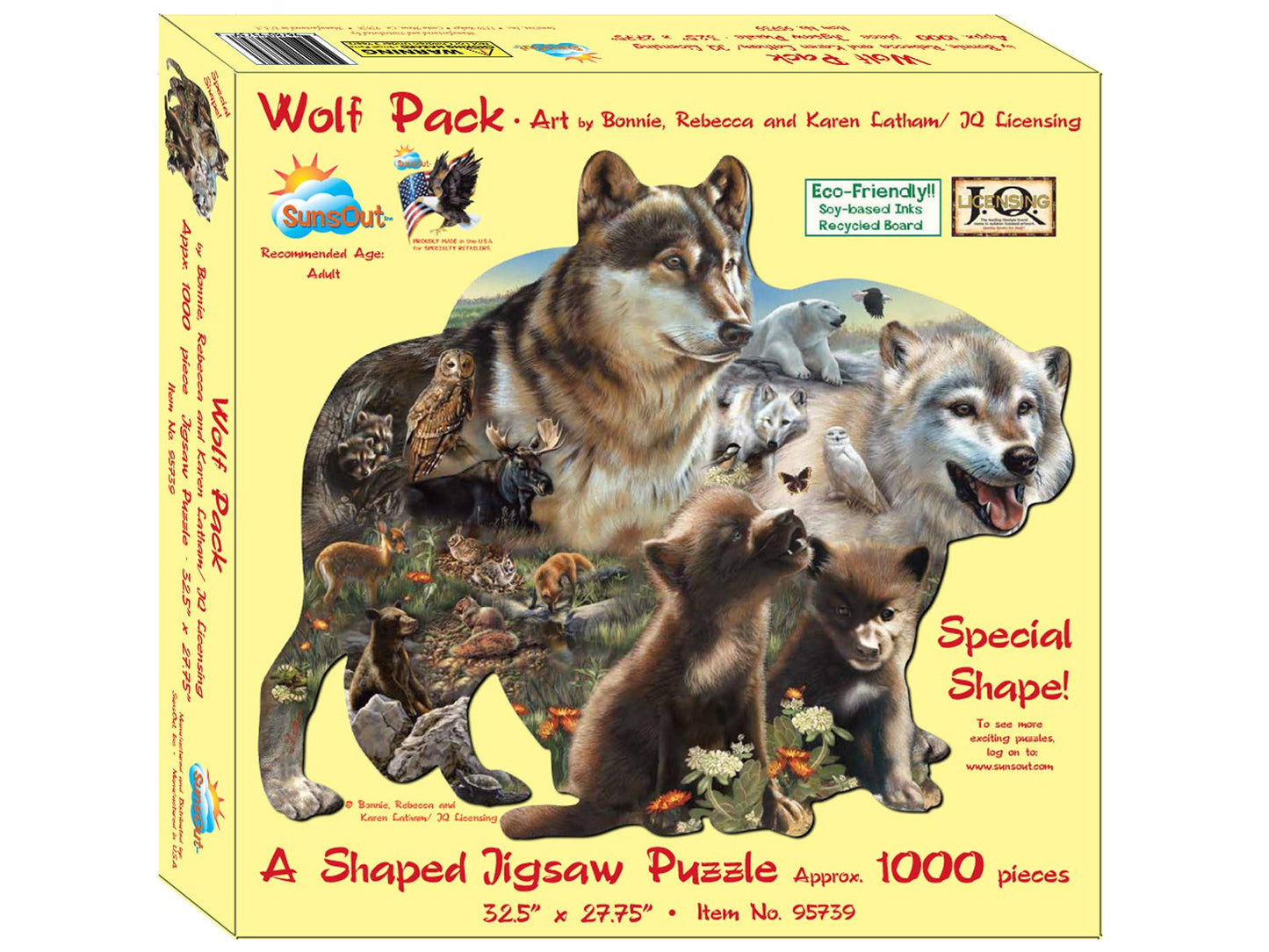 Wolf Pack 1000 pc Special Shape Jigsaw Puzzle 95739