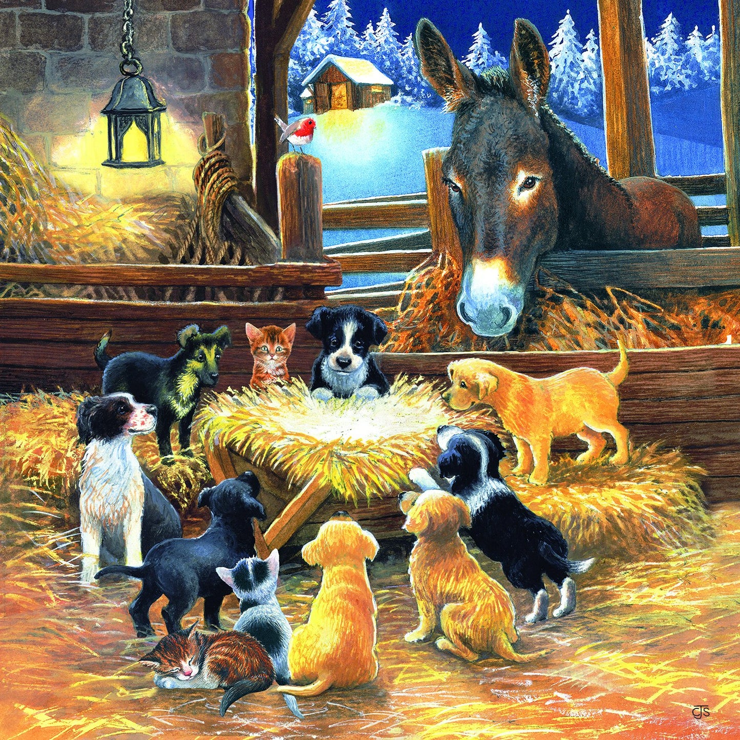 Barnyard Nativity 500 pc Jigsaw Puzzle 39535