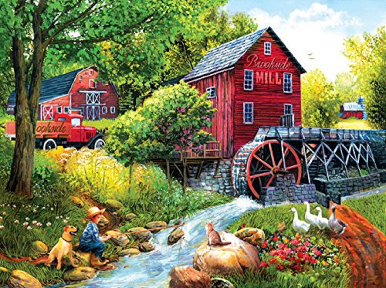 Playing Hookey at the Mill 1000 pc Jigsaw Puzzle 28751
