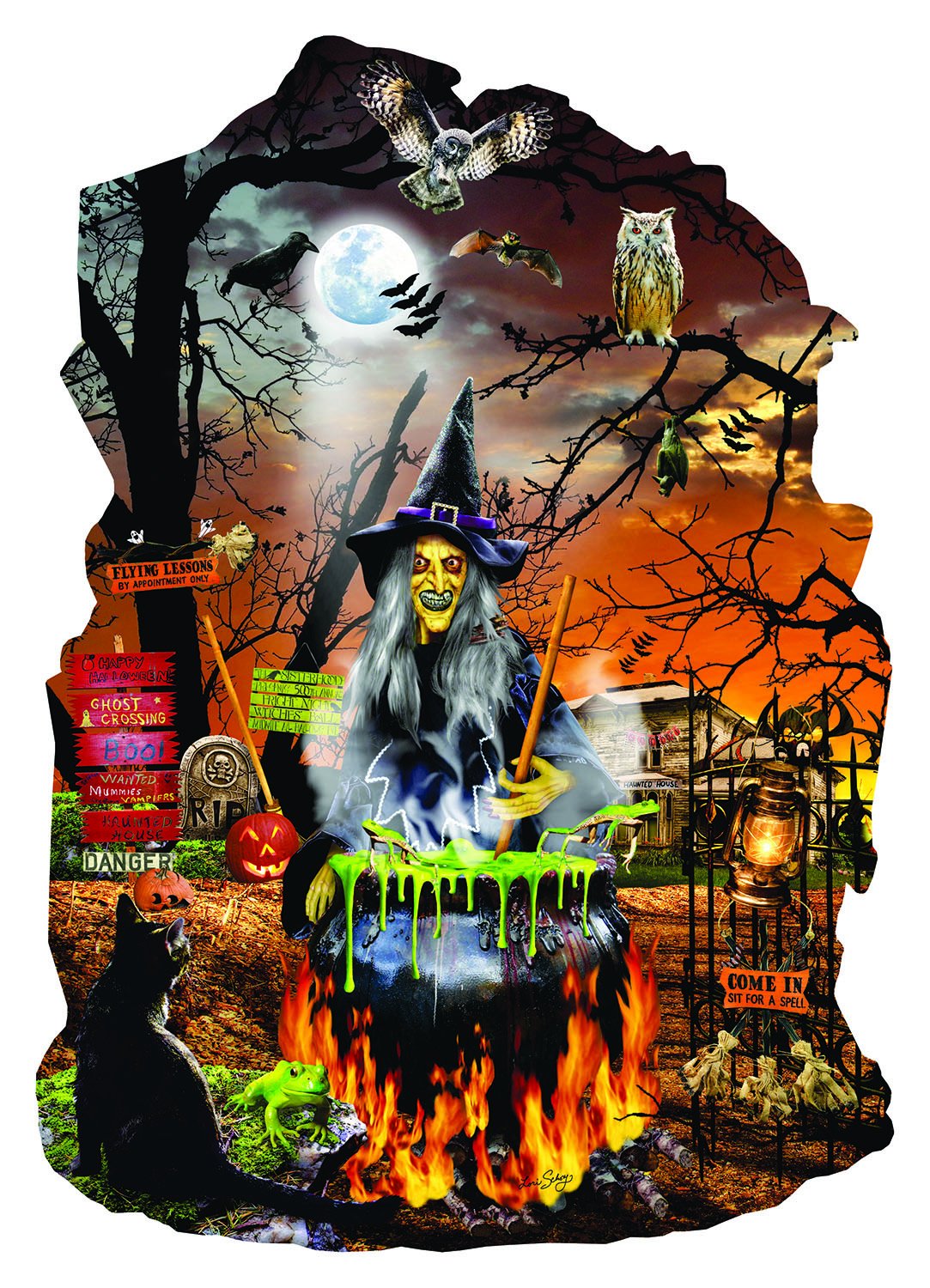 Witch's Brew 1000 pc Special Shape Jigsaw Puzzle 96036