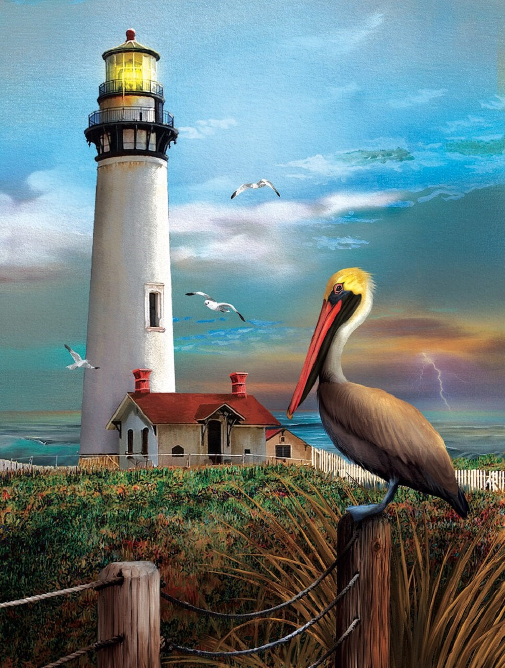 Pigeon Point Lighthouse 500 pc Jigsaw Puzzle 28847
