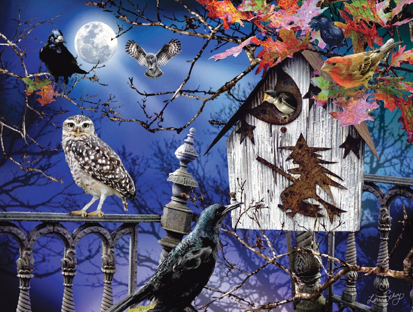 Halloween Birdhouse 500 pc Jigsaw Puzzle 35010
