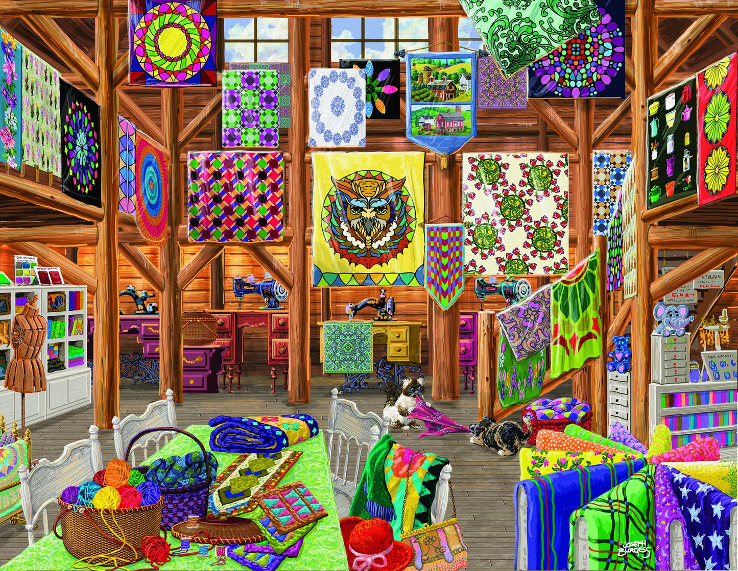 Quilted with Love 1000 pc Large Pieces Jigsaw Puzzle 38811