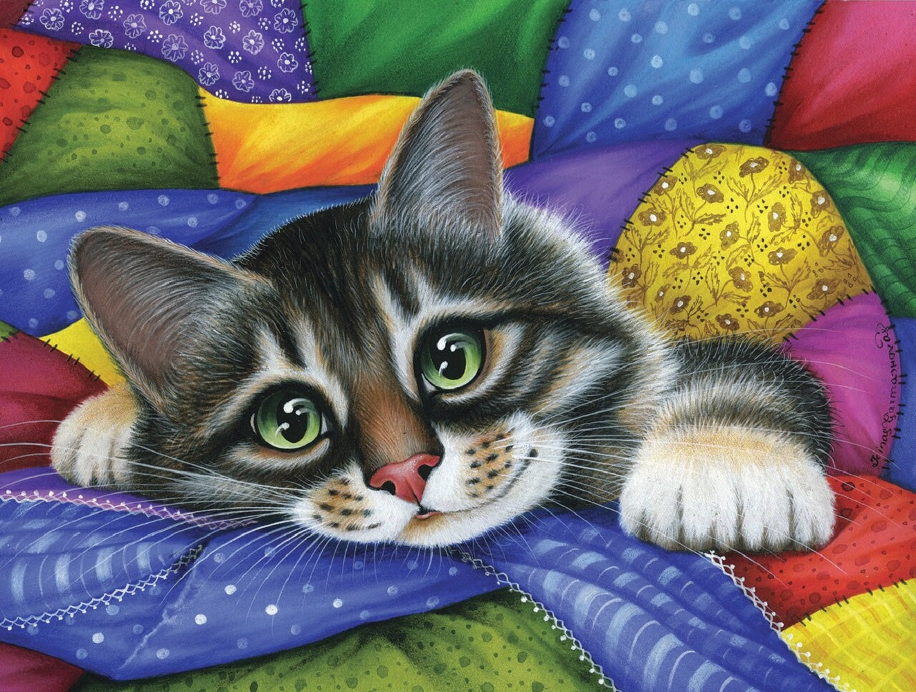 Colorful Patchwork 300 pc Jigsaw Puzzle 39443