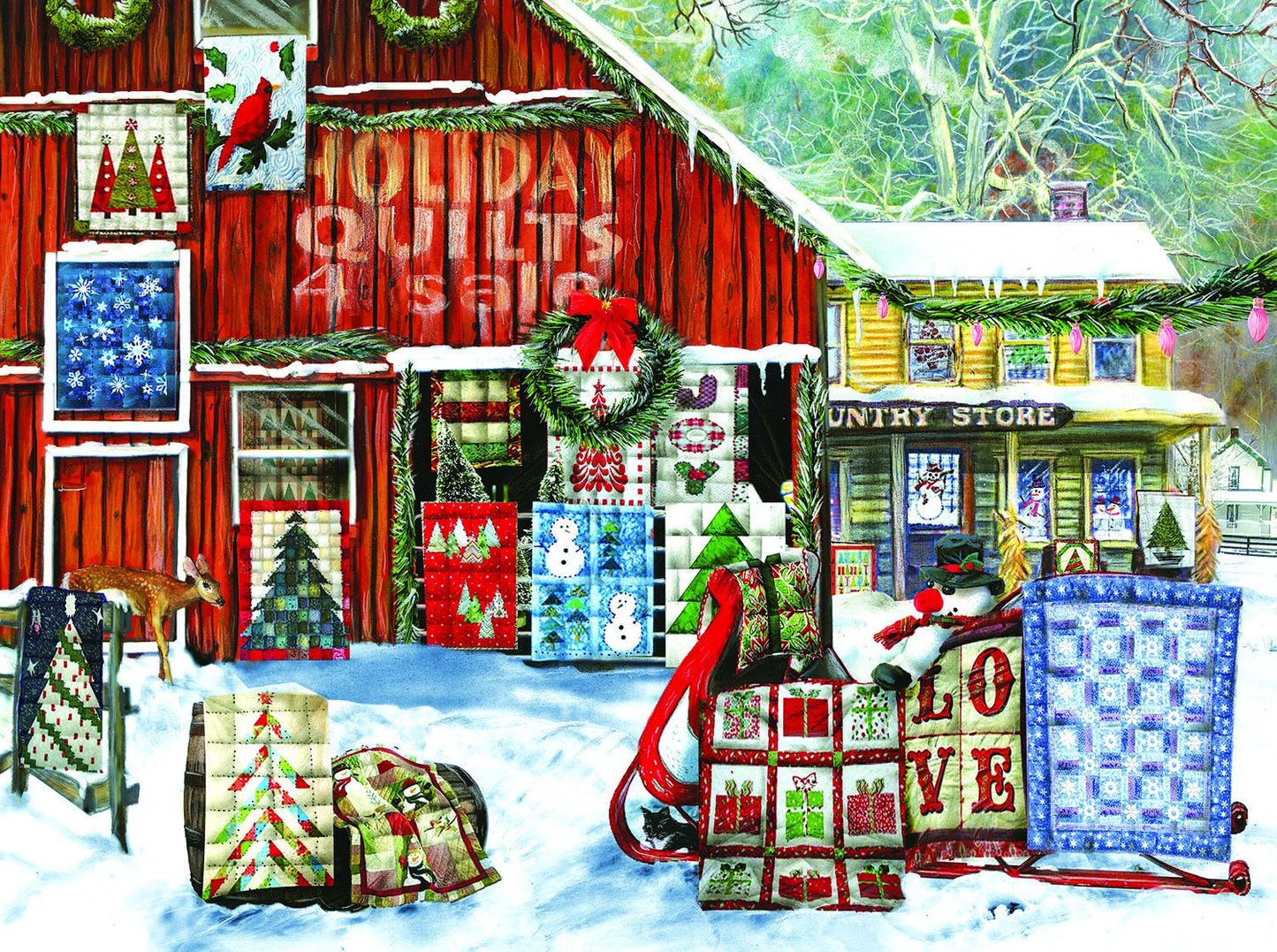 Holiday Quilts 1000 pc Jigsaw Puzzle 28735