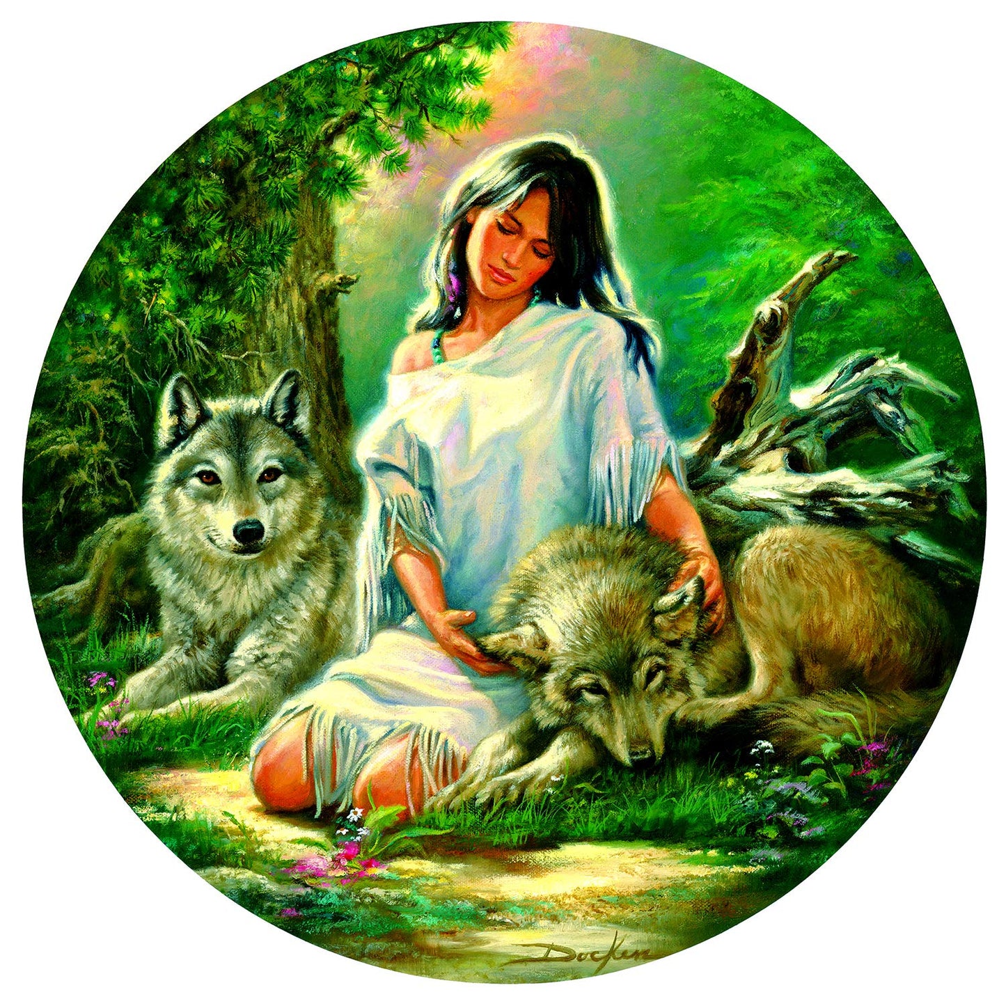 Trusted Friends 500 pc Round Jigsaw Puzzle 21841