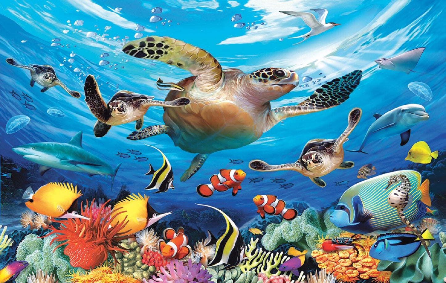 Journey of the Sea Turtles 100 pc Jigsaw Puzzle 81649