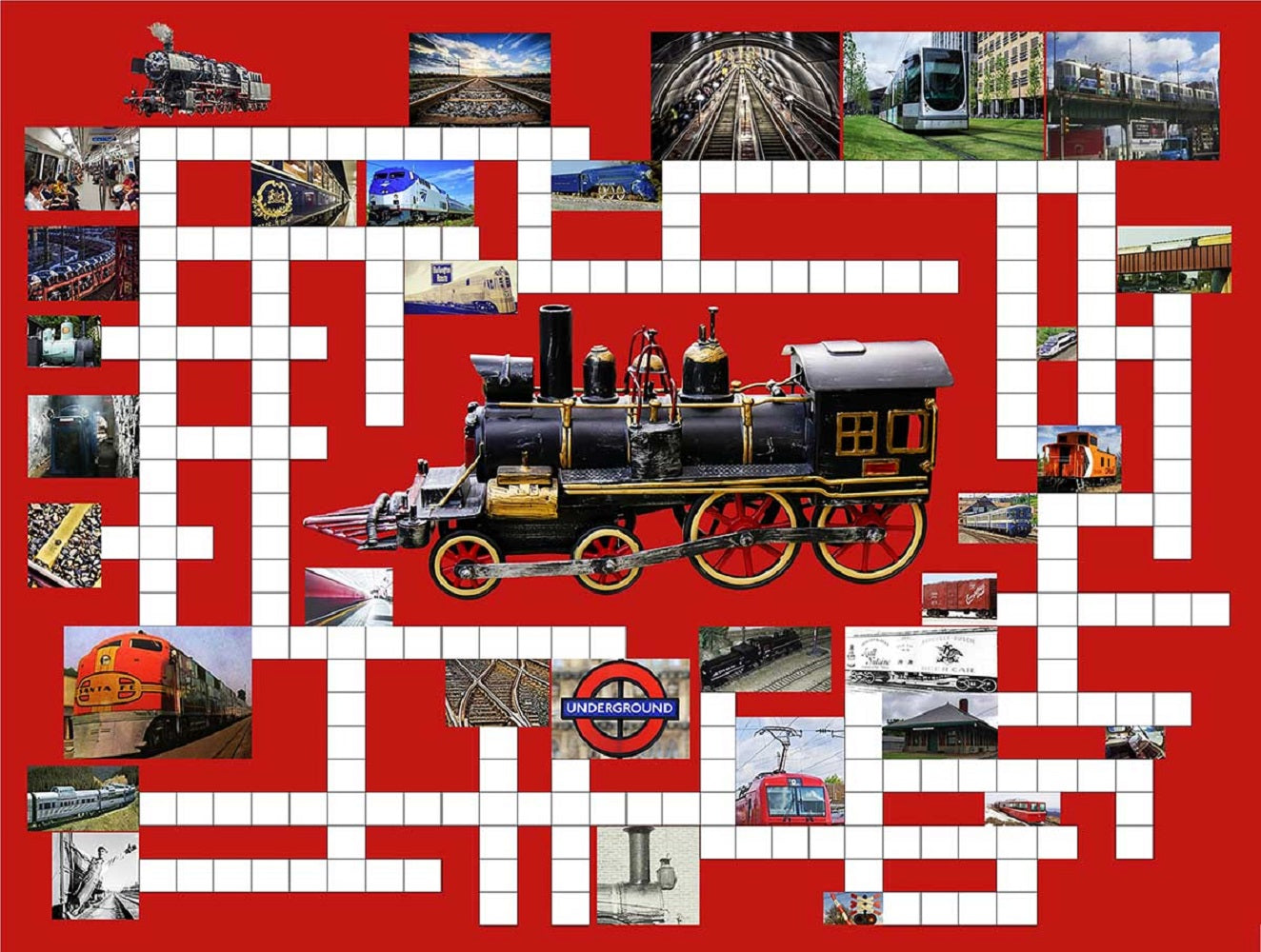 Riding the Rails 500 pc Puzzle Combo Jigsaw Puzzle 10162