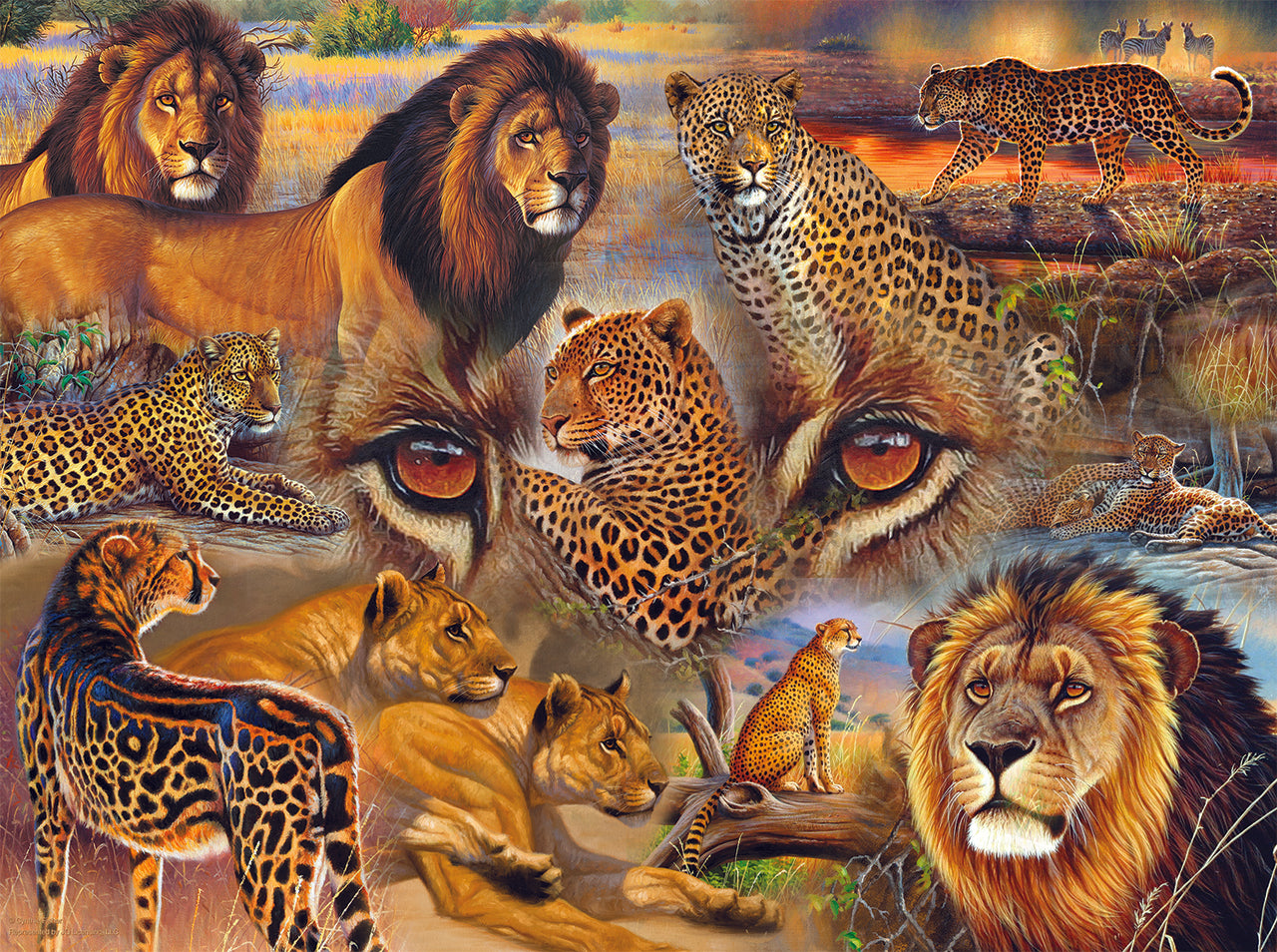 Big Cats of the Plains 500 pc Jigsaw Puzzle 70934