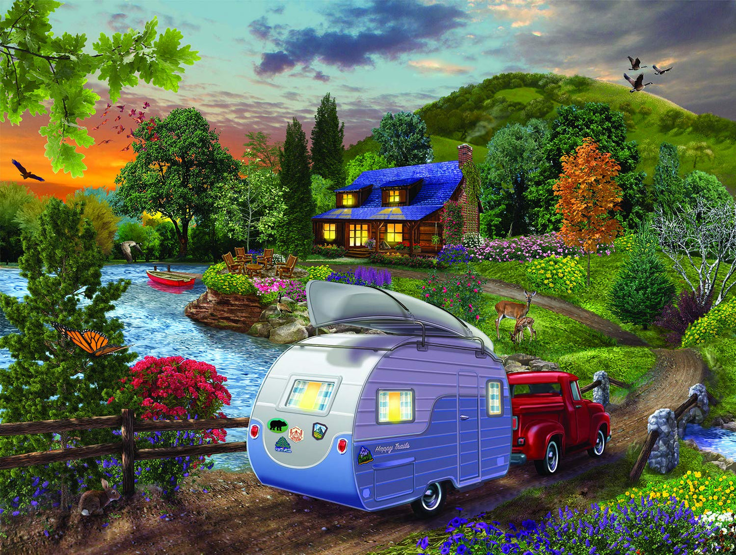 Campers Coming Home 1000 pc Jigsaw Puzzle 31517