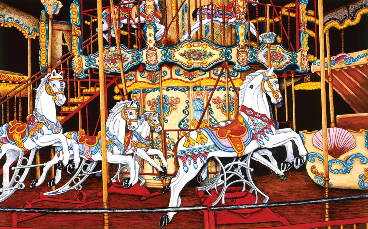 Carousel at the Fair 550 pc Jigsaw Puzzle 62701