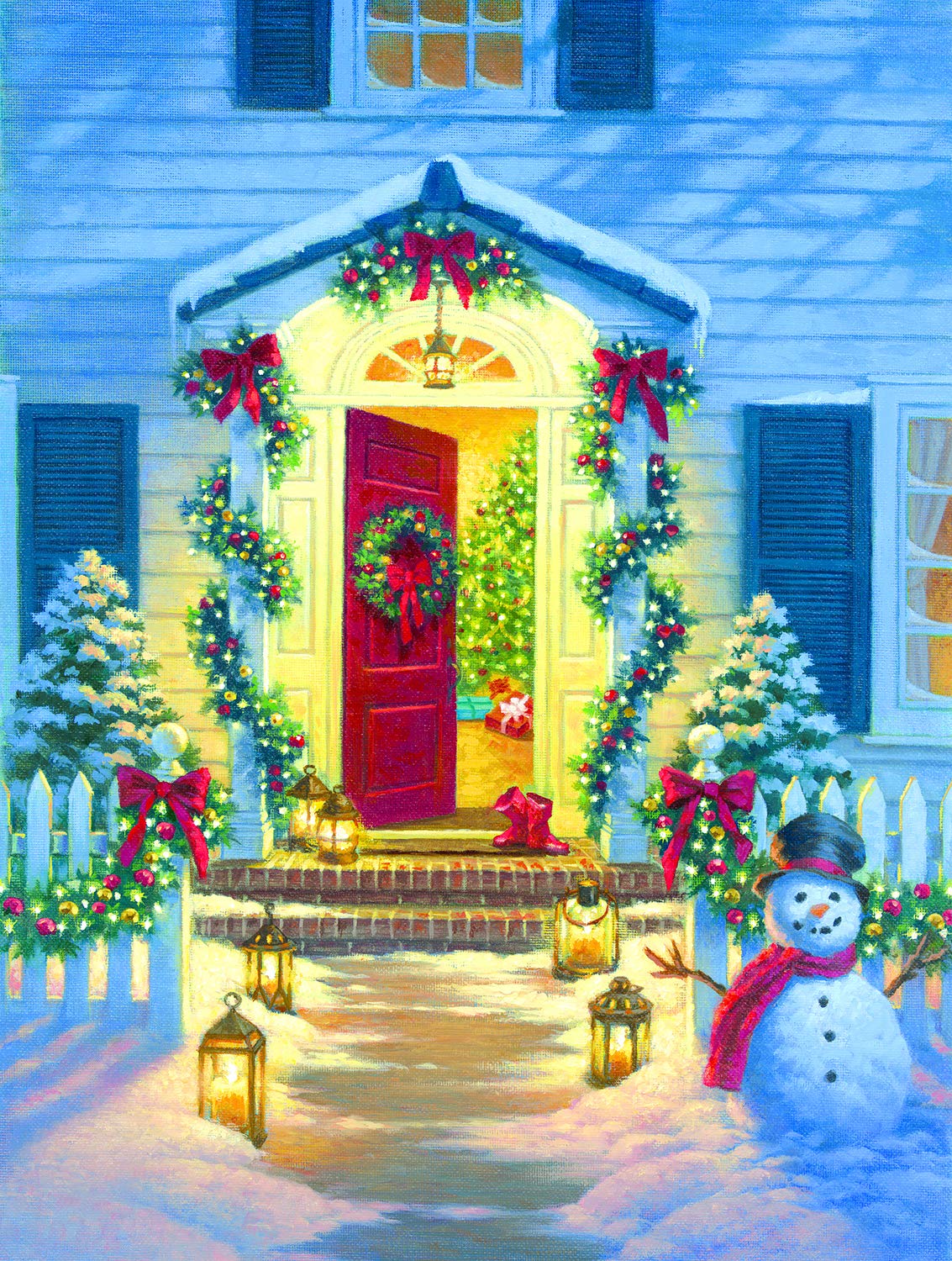 Christmas Porch 500 pc Jigsaw Puzzle 55942