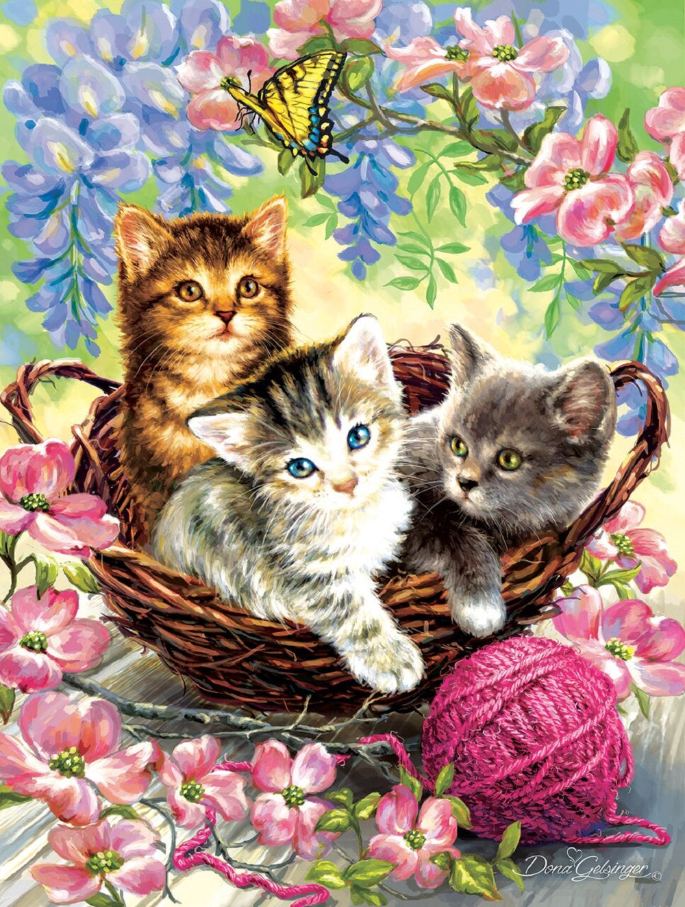 Kittens and Flowers 500 pc Jigsaw Puzzle 57216