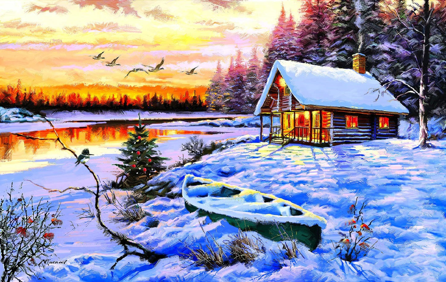 Log Cabin 550 pc Jigsaw Puzzle 52766