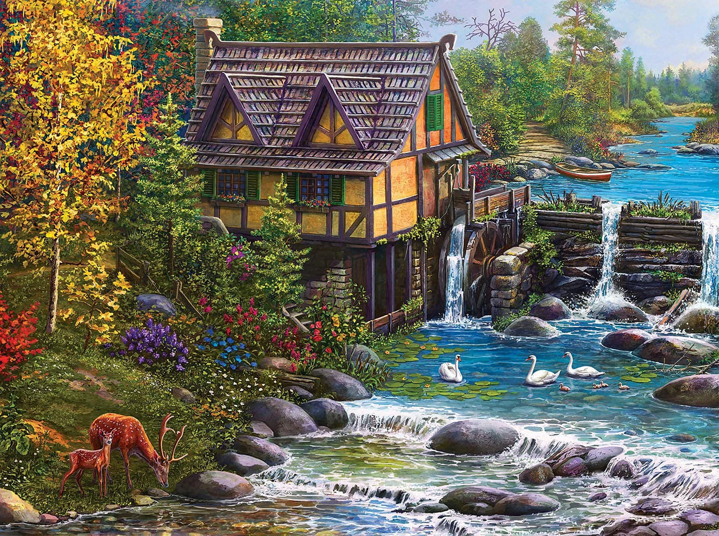 Mill by the Stream 1000 pc Jigsaw Puzzle 42939