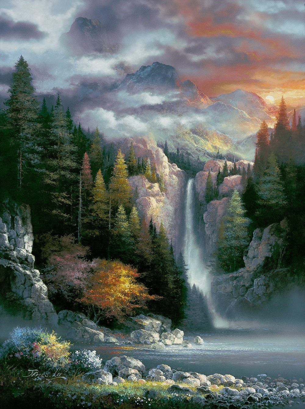 Misty Falls 1000 pc Jigsaw Puzzle 18091