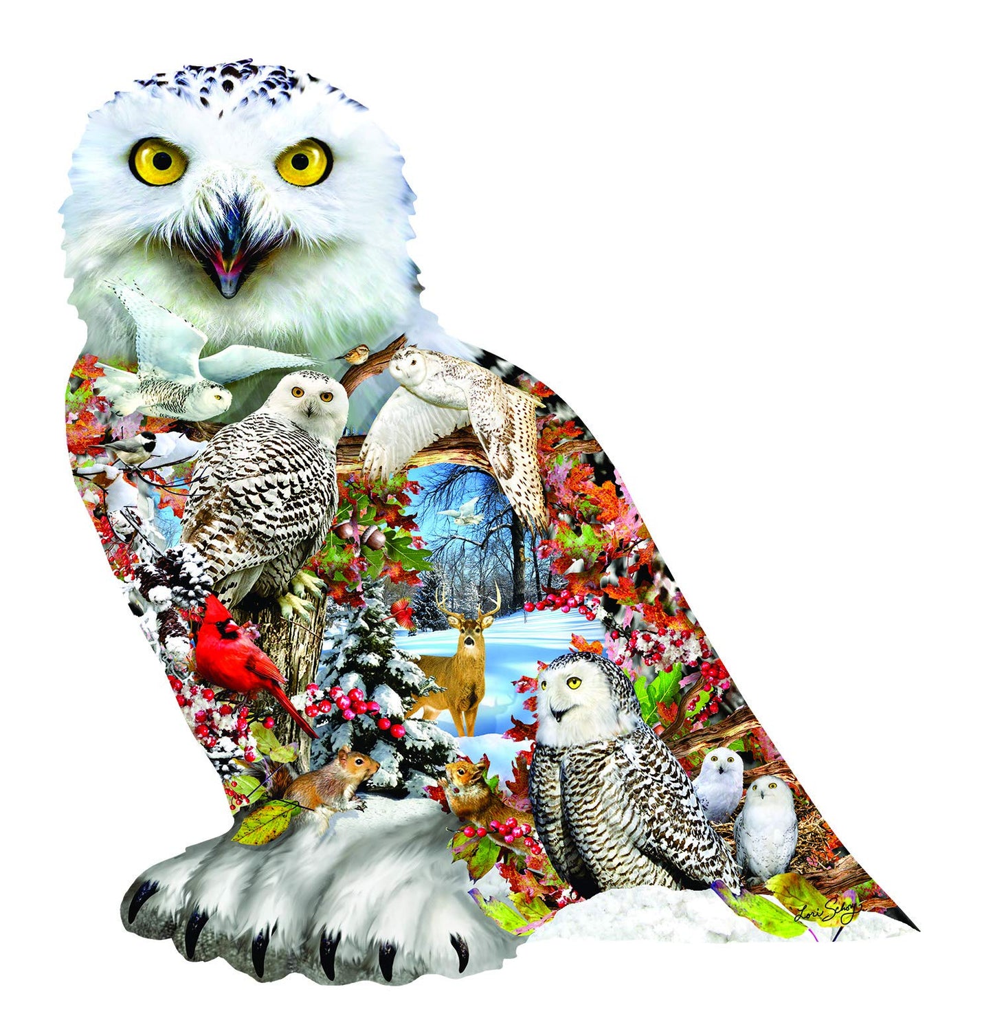 Snowy Owl 650 pc Special Shape Jigsaw Puzzle 96076