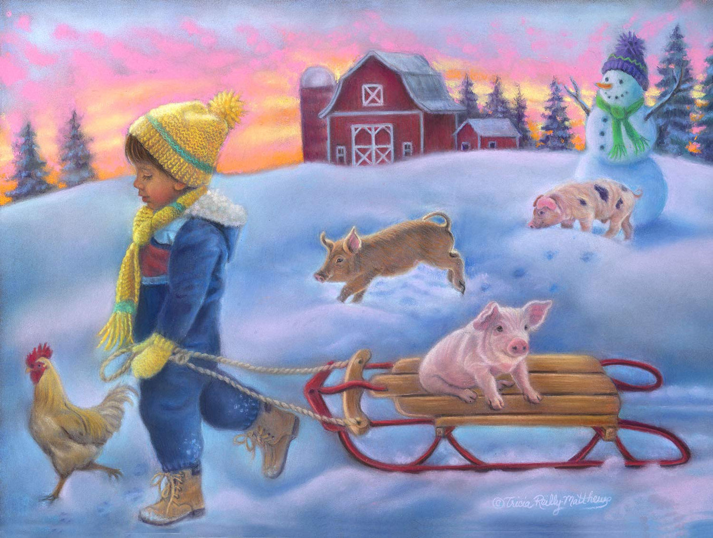 Snow Day on the Farm 300 pc Jigsaw Puzzle 35978