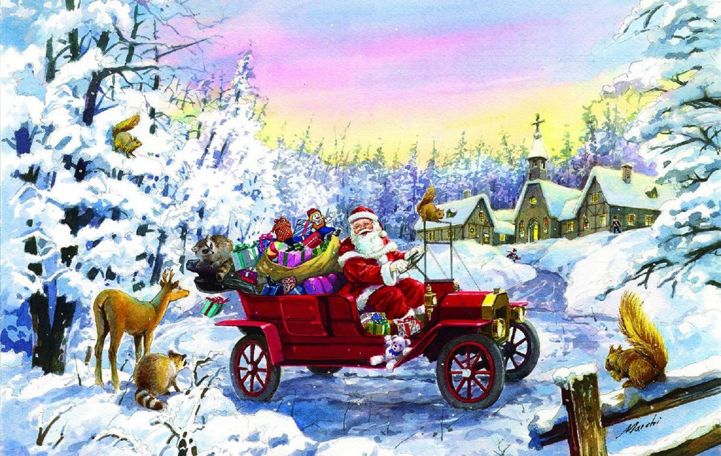 Thoroughly Modern Santa 550 pc Jigsaw Puzzle 60604