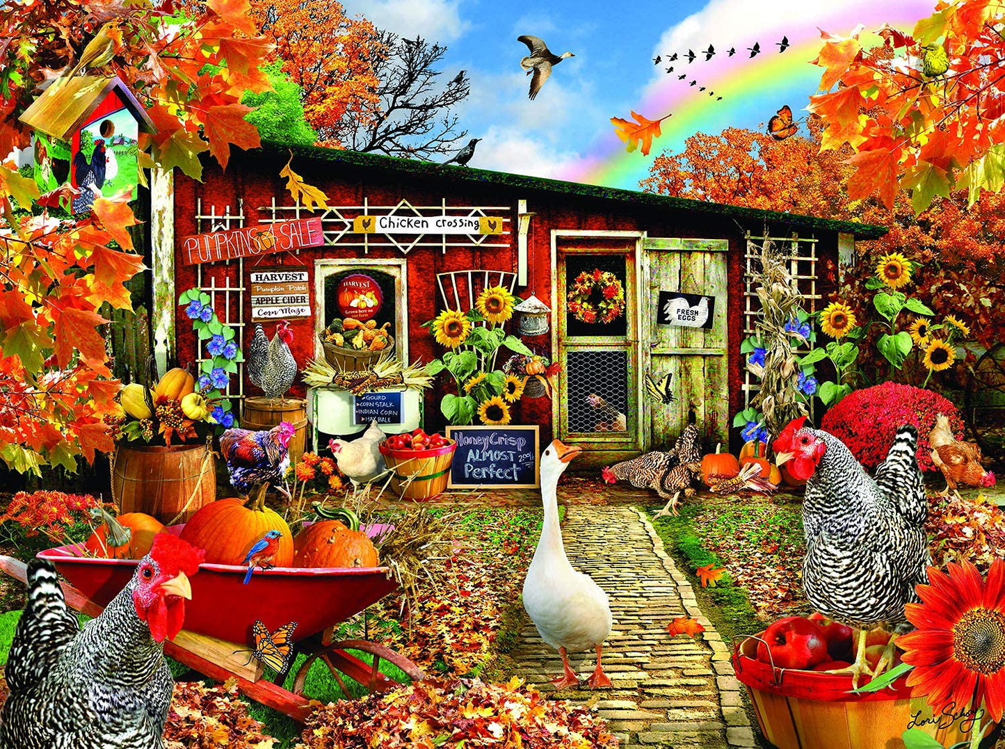 Chickens Crossing 1000 pc Jigsaw Puzzle 35162