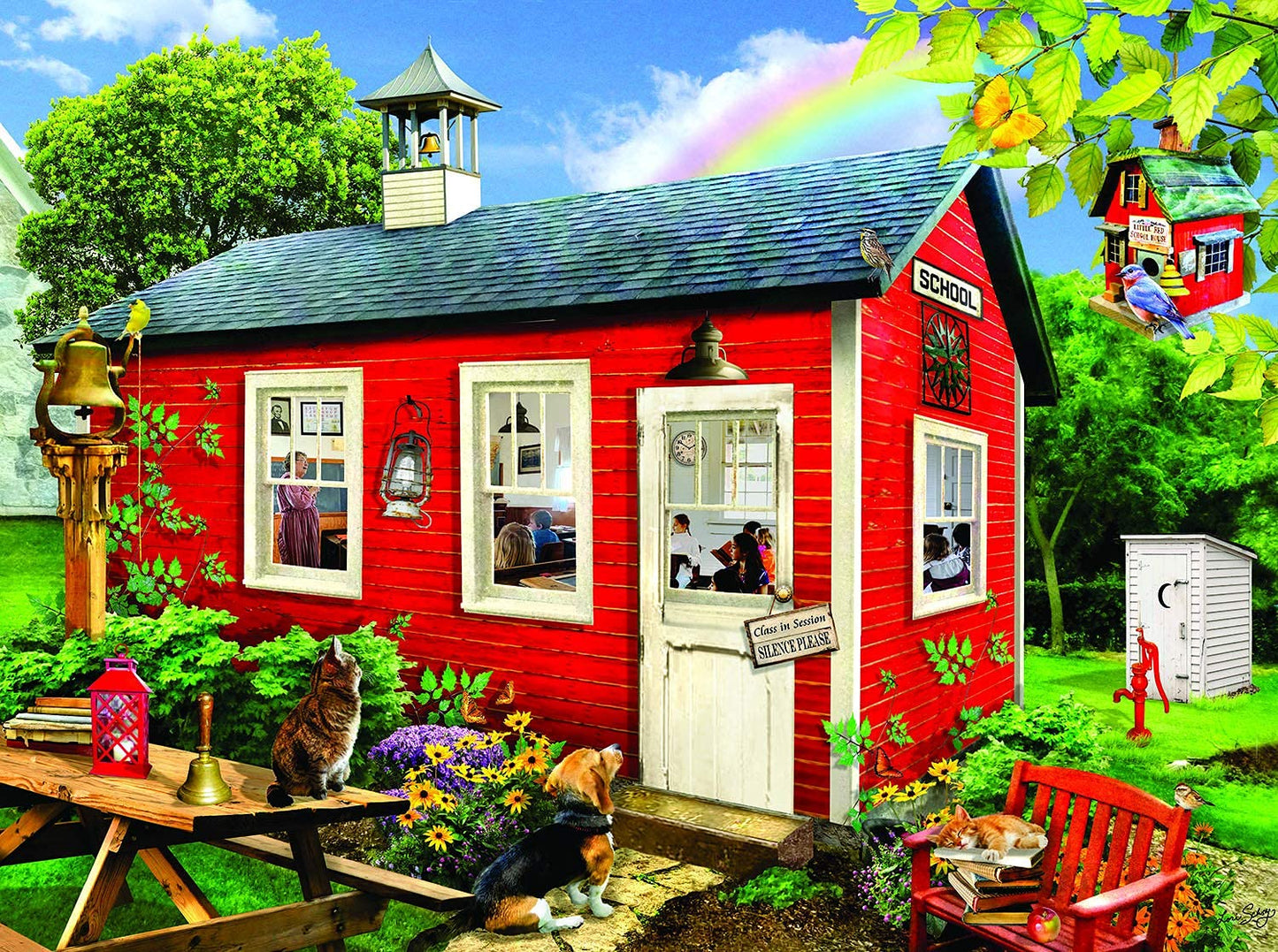 Little Red School House 1000 pc Jigsaw Puzzle 35165