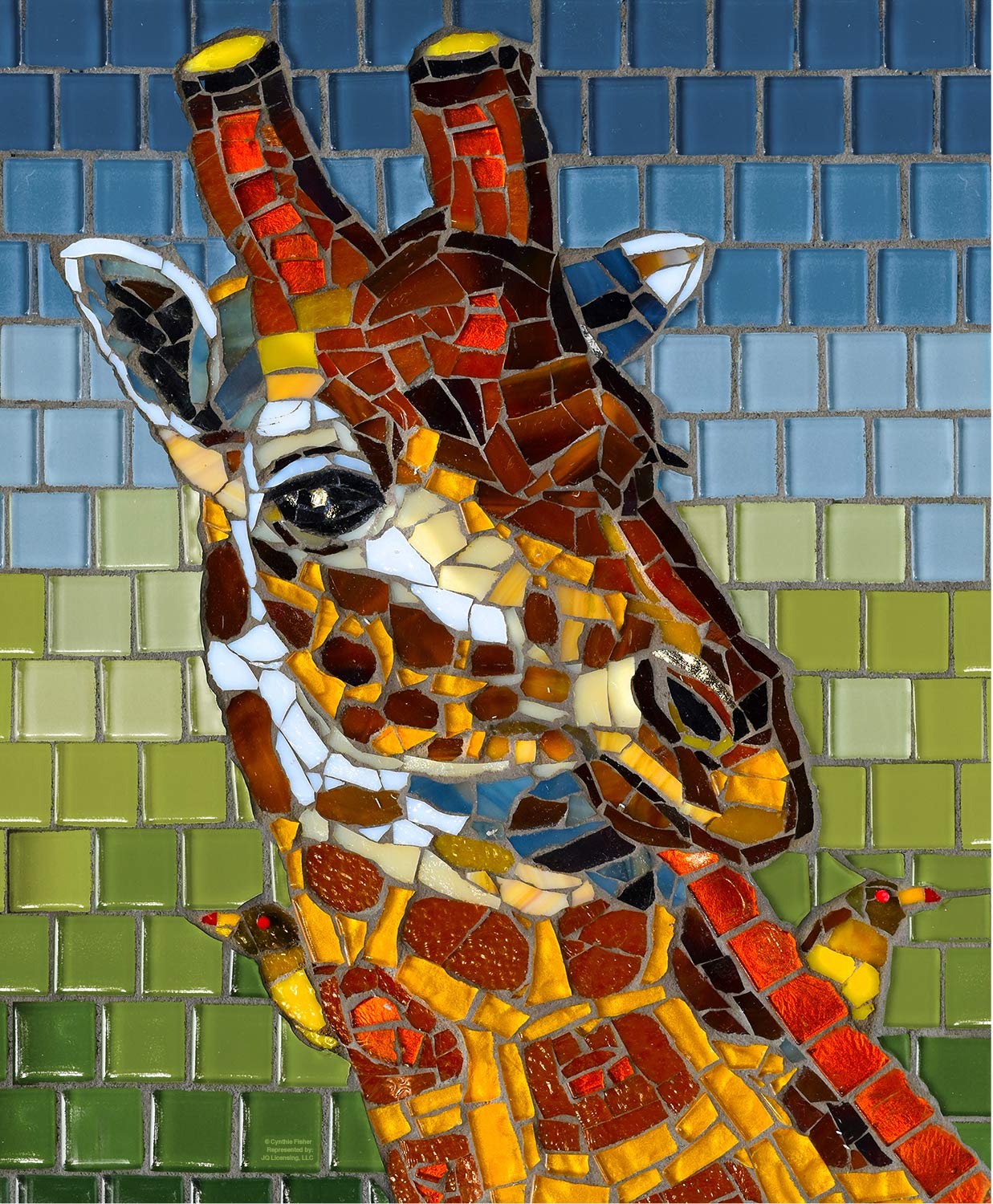 Stained Glass Giraffe 1000 pc Jigsaw Puzzle 70731