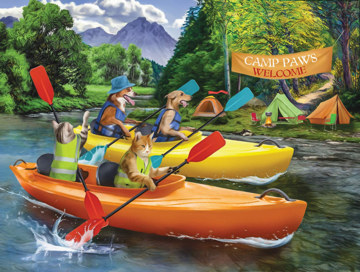 Welcome to Camp Paws 300 pc Jigsaw Puzzle 28970