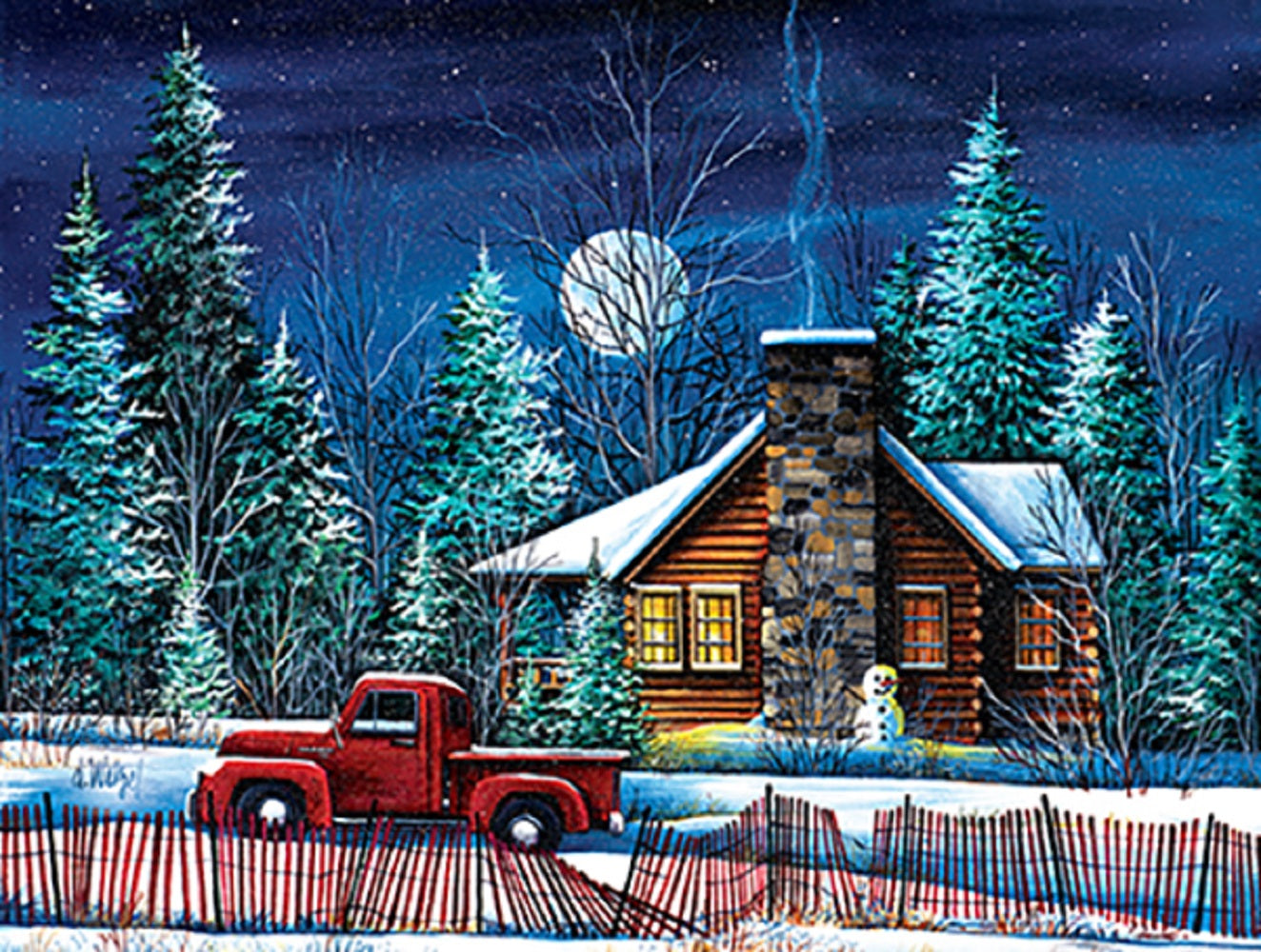Night Watch Cabin 500 pc Jigsaw Puzzle 32735