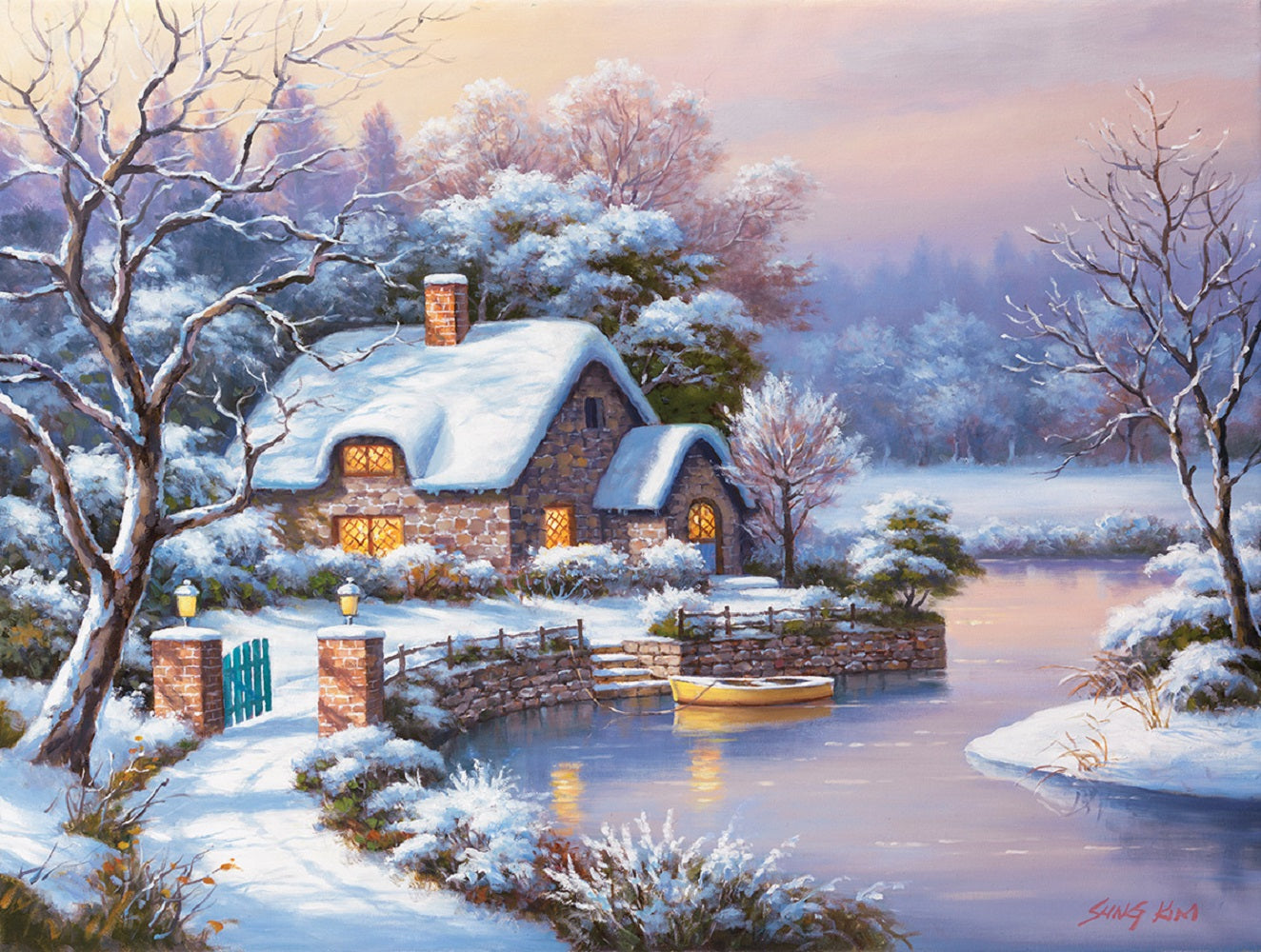 Frosty Winter Evening 1000 pc Jigsaw Puzzle 41611