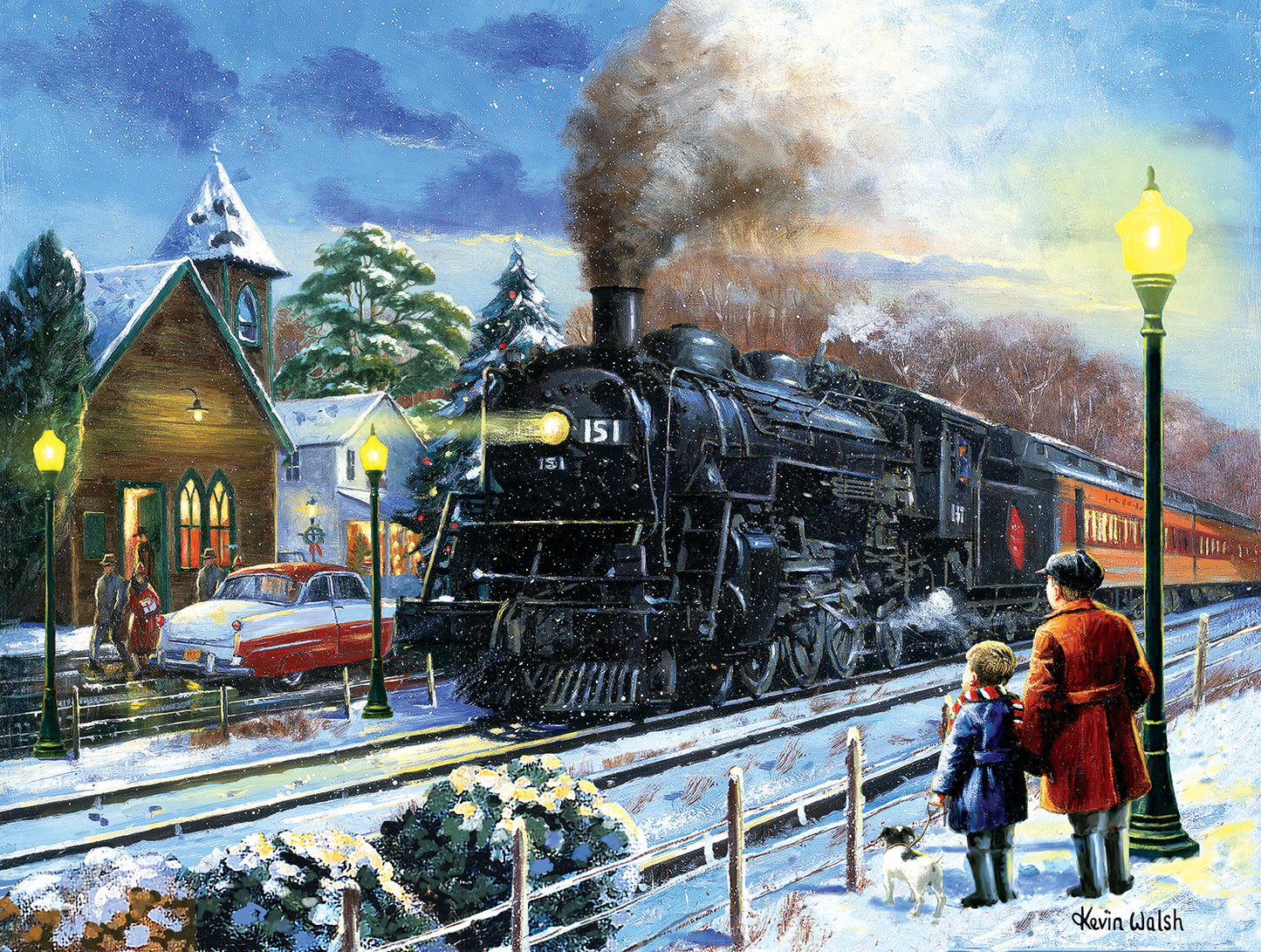 Leaving on a Snowy Night 300 pc Jigsaw Puzzle 13345