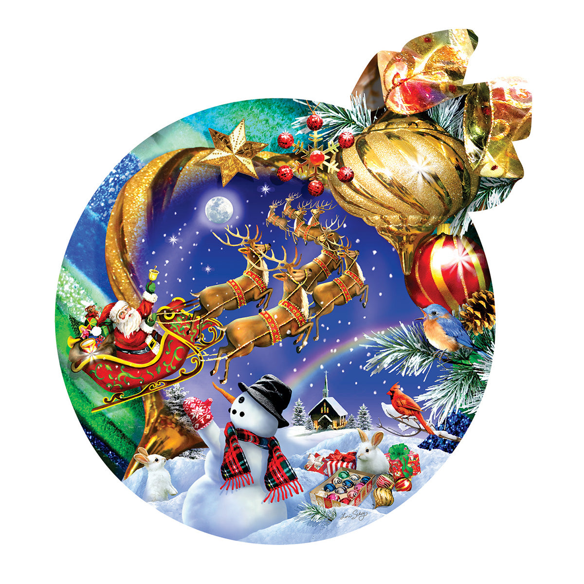 Christmas Ornament 750 pc Special Shape Jigsaw Puzzle 95070