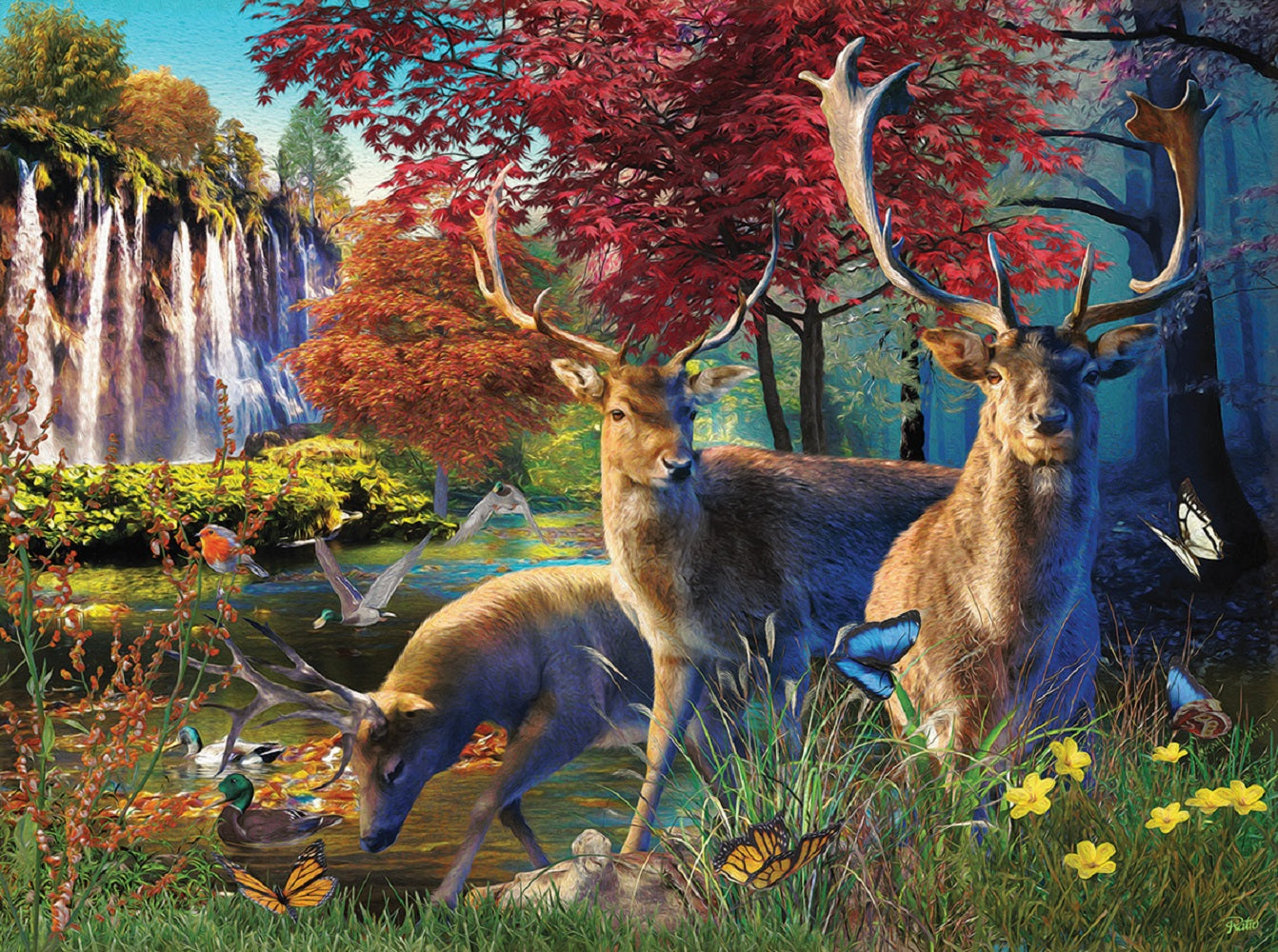 Elk Pond 1000 pc Jigsaw Puzzle 42330