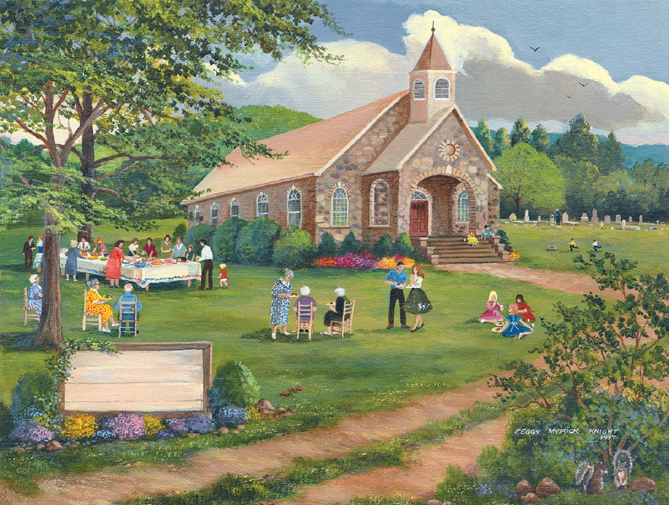 Sunday Dinner on the Grounds 1000 pc Jigsaw Puzzle 22164