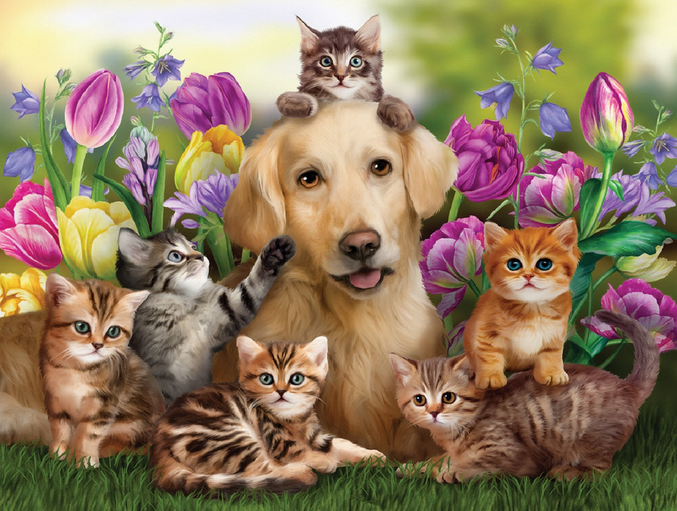 KItty Sitting 300 pc Jigsaw Puzzle 28940