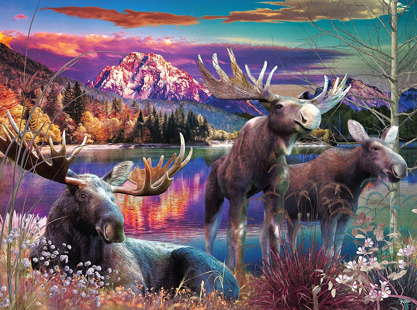 Sunset Pond 1000 pc Jigsaw Puzzle 42302