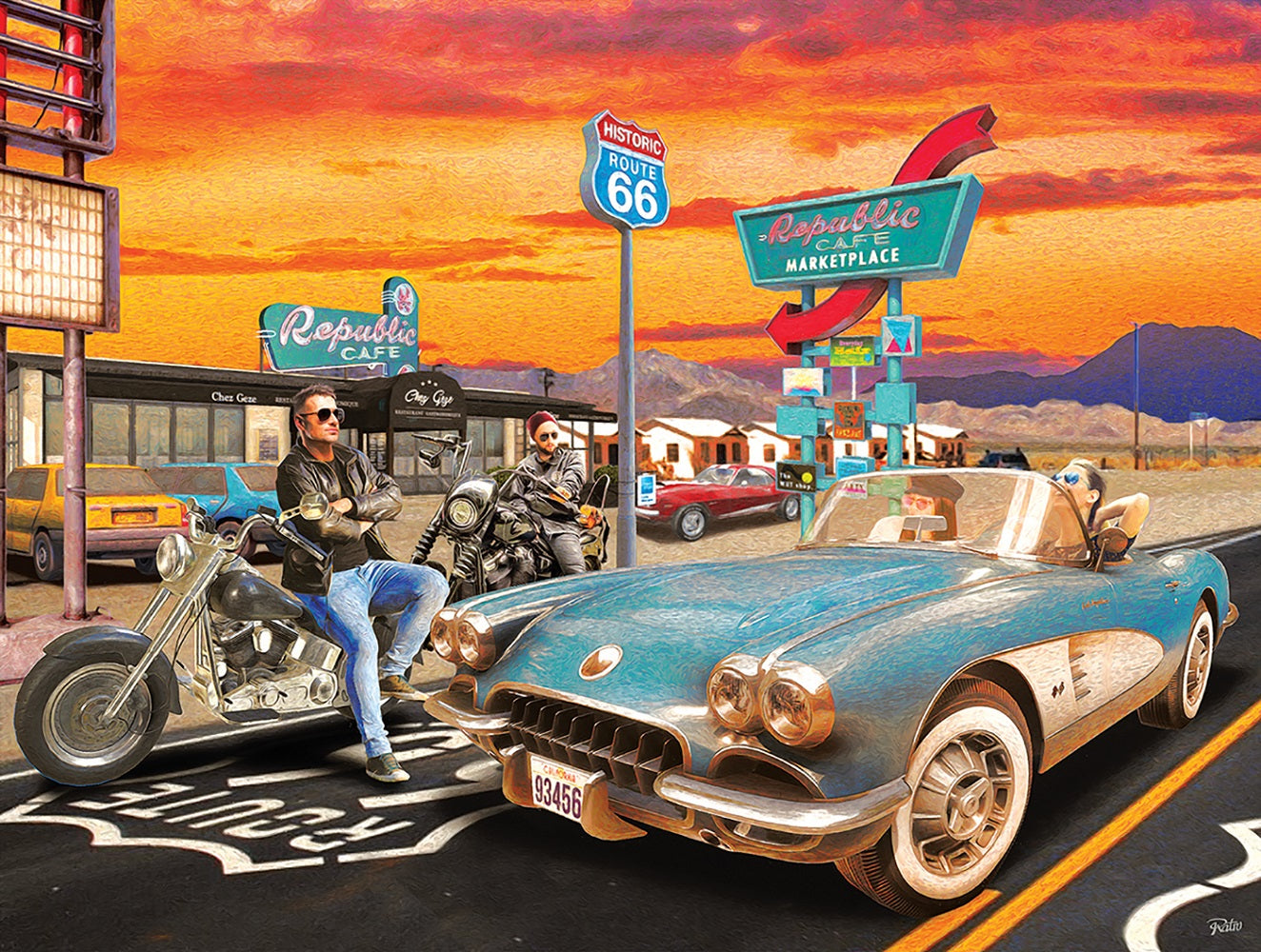 Republic Cafe 500 pc Jigsaw Puzzle 42360
