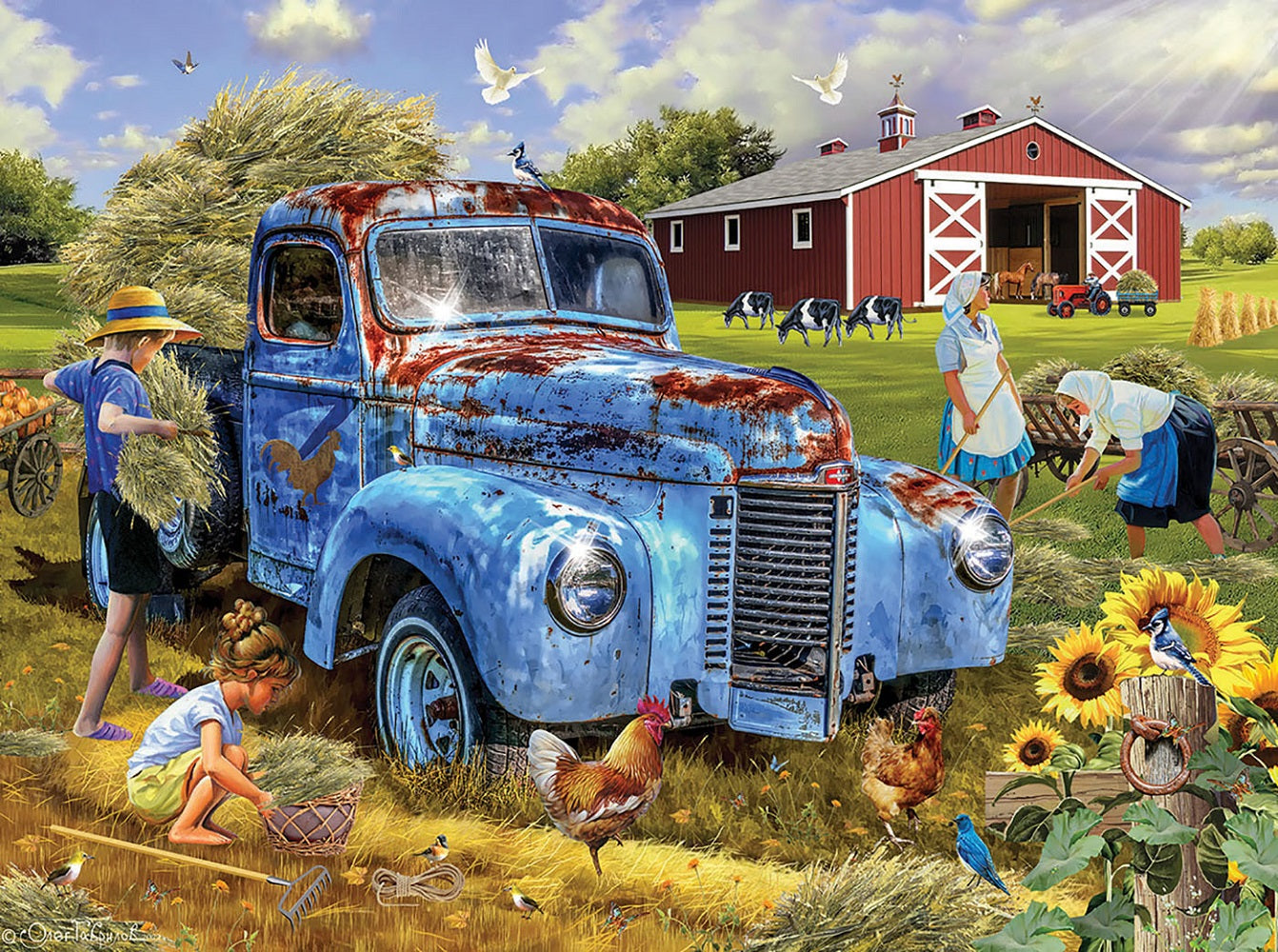 Hay Harvestng 500 pc Jigsaw Puzzle 61907
