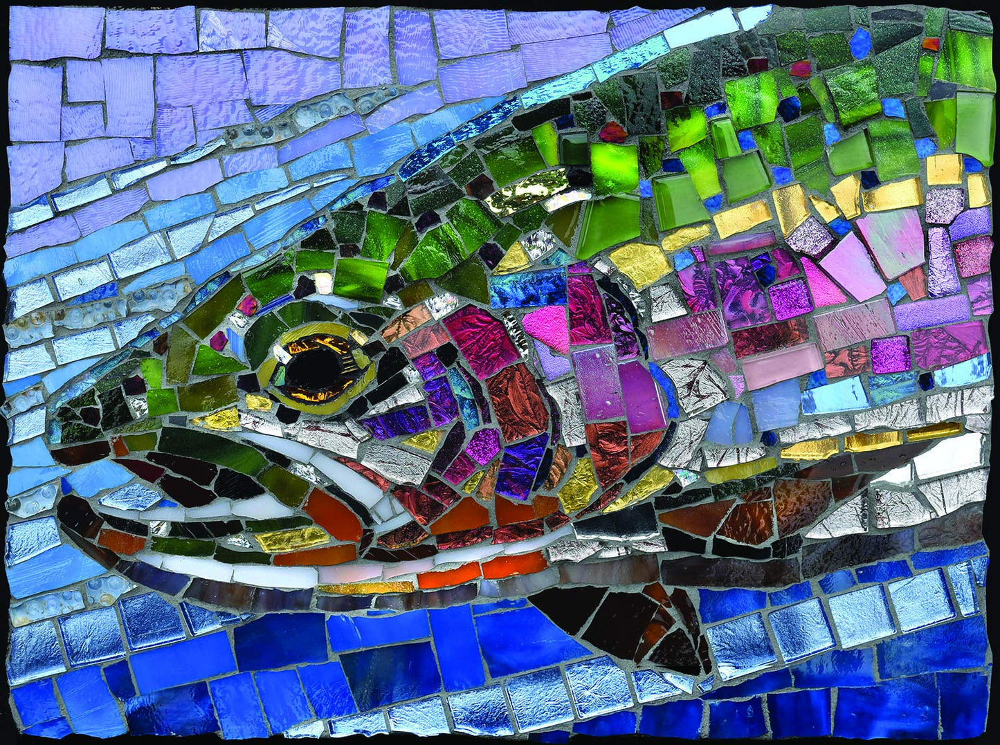 Stained Glass Rainbow Trout 1000 pc Jigsaw Puzzle 70711